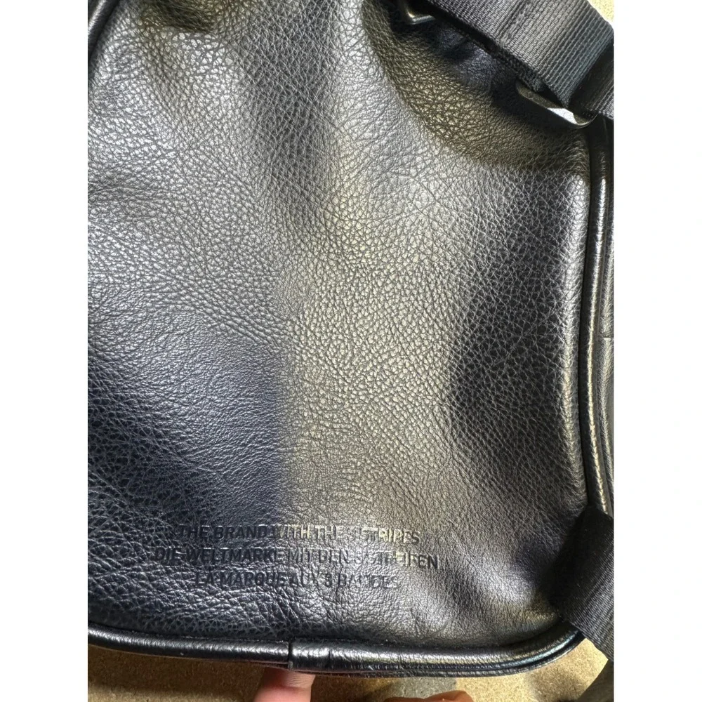 Adidas Originals Mini Backpack‎ Black Faux Leather Gold Trefoil Logo Small Bag - Picture 8 of 8